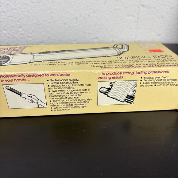 VTG Helene Curtis Shaping Iron 19mm All Purpose Aluminum Barrel Great Brush NOS - Picture 4 of 12